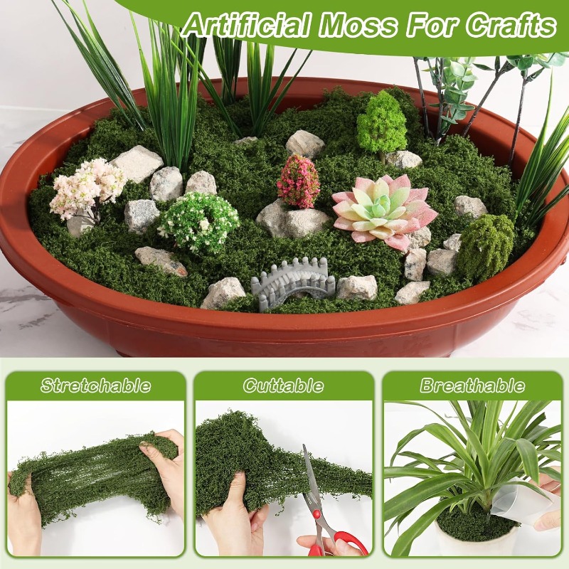نباتات خضراء اصطناعية، طحالب د - مراجعة Sphagnum Moss Dry وسعره